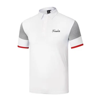Мужская футболка для гольфа, летняя модная спортивная рубашка с коротким рукавом, дышащие рубашки поло сухой посадки для мужчин, одежда для гольфа