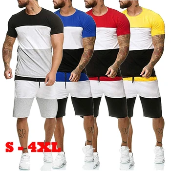 Новый летний модный мужской топ с коротким рукавом в тон, повседневная спортивная одежда, футболка с принтом Каппа + шорты, комплект из двух предметов