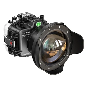 Чехол Seafrogs Для камеры Sony A7 RV, Сумка для камеры, чехол с 6-дюймовым широкоугольным объективом, Водонепроницаемая Коробка, Подводный Корпус