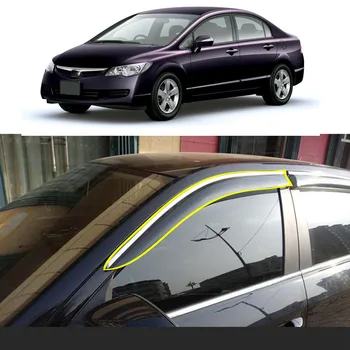 Наклейка для укладки кузова автомобиля, пластиковое оконное стекло, ветровой козырек, защита от дождя/Солнца, вентиляционные детали для Honda Civic 2002 2003 2004 2005
