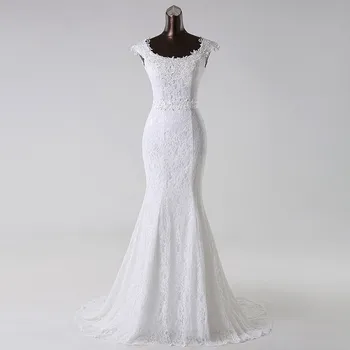Красивое кружевное платье с цветами, новое свадебное платье русалки, свадебное платье невесты, Бесплатная доставка