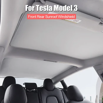 Защитная сетка Для Жалюзи Tesla Model 3 2019-2022 Передний Задний Люк На Лобовом Стекле Обновление Солнцезащитных Козырьков Стеклянная Крыша Солнцезащитный Козырек