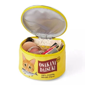 Нейлоновая искусственная кожа, сумка для хранения большой емкости, коробка, милый креативный Органайзер для консервированной рыбы с рисунком кошки