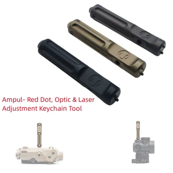 Игрушечная модель Ампулы-Брелок для ключей с оптической и лазерной регулировкой в Красную точку для RMR T1 T2 DBAL PEQ, изготовленный из алюминия с ЧПУ
