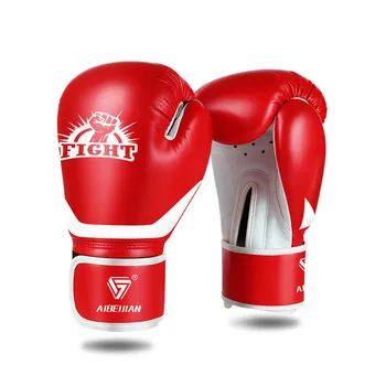 боксерские перчатки 12 унций PU Muay Thai Boxing Training Mma Перчатки для взрослых и детей с мешками с песком Оптом