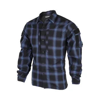 Тактическая клетчатая рубашка Bacraft TRN с длинным рукавом, дышащая тактическая боевая рубашка для поездок на работу на весну и осень
