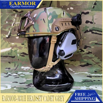 Тактическая гарнитура EARMOR M31H MOD4, защита слуха с шумоподавлением, авиационные наушники Softair для шлемов FAST MT