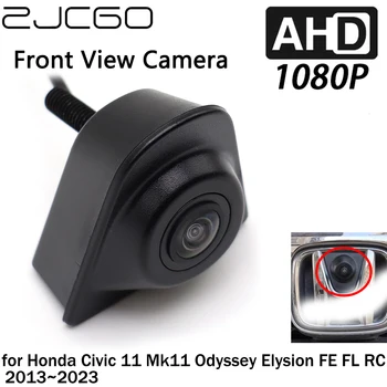 ZJCGO Автомобильный Вид Спереди С ЛОГОТИПОМ Парковочная Камера AHD 1080P Ночного Видения для Honda Civic 11 Mk11 Odyssey Elysion FE FL RC 2013 ~ 2023