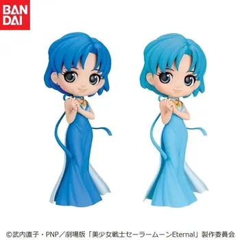 В наличии Bandai Original Qposket Аниме Сейлор Мун Мидзуно Ами Платье в стиле Фигурки Модель Детские подарки