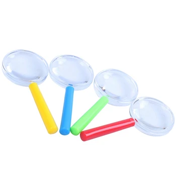 4 шт. пластиковое мини-увеличительное стекло, детские игрушки