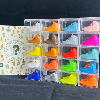 3D Модель мини-баскетбольной обуви Украшения Миниатюрные предметы из аниме Игрушка ручной работы в акриловой прозрачной коробке Подарок друзьям на День рождения
