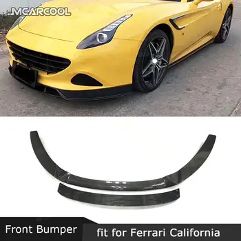 Карбоновый передний бампер для губ, спойлер для Подбородка, авто Украшение автомобиля для Ferrari California 2015 FRP, черный бампер, крышка