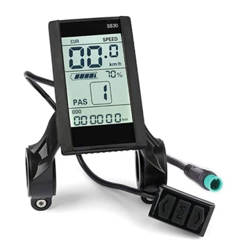Протокол 2 Электрический велосипед Велосипедный дисплей 24 В 36 В 48 В ЖК дисплей S830 с водонепроницаемым подключением по USB