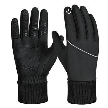 Зимние термальные перчатки BIKINGMOREOK, ветрозащитные теплые перчатки с сенсорным экраном для вождения, велоспорта, верховой езды, бега для мужчин и женщин