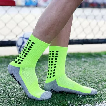 6 пар/упак. нескользящих футбольных носков Для мужчин и женщин, спортивных компрессионных носков для велоспорта, баскетбола, футбола, йоги
