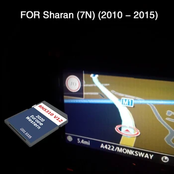 RNS 310 V12 Западная Европа для Sharan (7N) С 2010 по 2015 год Автомобильная карта Навигации Покрытие SD-карты Великобритания Германия Финляндия