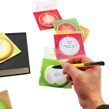 бесплатная доставка 30 упаковок Круглых цветных фруктов с рисунком в поперечном сечении, заметки N раз, милая наклейка для планировщика, круглые цветные заметки