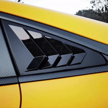 Для MG 5 2021 Текстурные жалюзи из углеродного волокна с отделкой заднего треугольного стеклянного окна из углеродного волокна