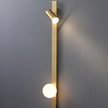 Новый настенный светильник со светодиодной подсветкой из меди в минималистичном скандинавском стиле используется для индивидуального настенного светильника отеля рядом с гостиной