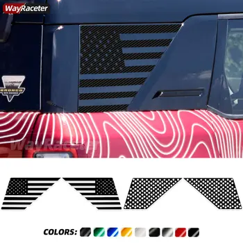 Наклейка на заднее стекло автомобиля с американским флагом, виниловая наклейка из углеродного волокна для Ford Bronco Sport U725 2021 2022 Аксессуары