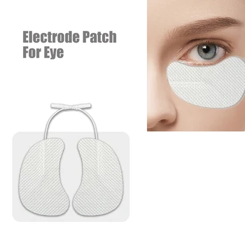 1 пара нетканых прокладок для ухода за глазами с маленькими электродами, Самоклеящийся гелевый пластырь для низкочастотного импульсного физиотерапевтического массажного устройства