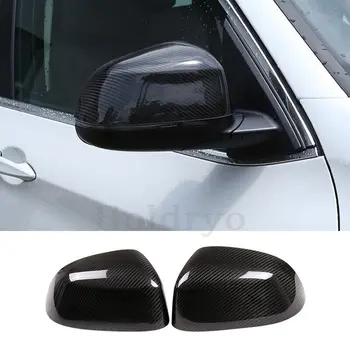 Накладка на боковое зеркало заднего вида из настоящего сухого углеродного волокна для BMW серии X