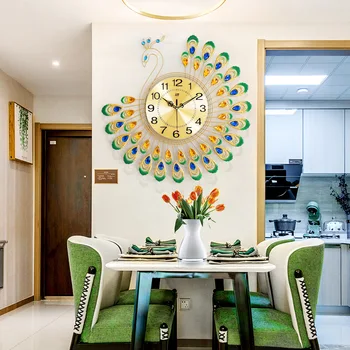 Взрывные продукты простой павлин креативные настенные часы для гостиной домашние декоративные настенные часы.