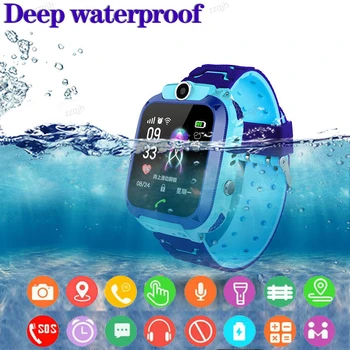 Новые Детские смарт-часы, Детские телефонные часы, Умные часы для мальчиков и девочек с sim-картой, фото, водонепроницаемый IP67, подарок для IOS Android