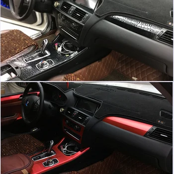 Для BMW X3 F25 X4 F26 2011-2017 Внутренняя Центральная панель управления Дверной ручкой Наклейки Из углеродного волокна, Наклейки для стайлинга автомобилей, Аксессуары
