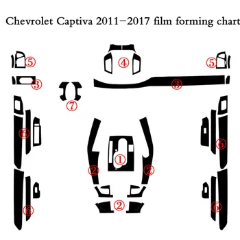 Автомобильный стайлинг 3D/5D из углеродного волокна, Центральная консоль для салона автомобиля, изменение цвета, литье, наклейки Для Chevrolet Captiva 2012-2017