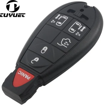 Замена 5 + 1 Кнопок Smart Remote Key Shell для Chrysler FOB Blanks + Аварийное вставное лезвие