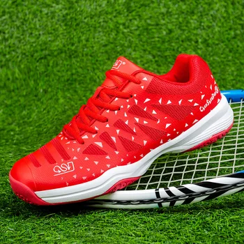 2023 Модные Красные Теннисные туфли для мужчин, Брендовая Профессиональная обувь для бадминтона, Женские Теннисные кроссовки, Дышащая Волейбольная обувь Для Мужчин