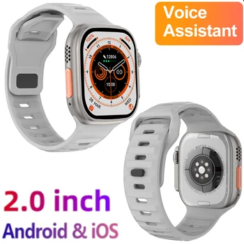 Часы Мужские Smartwatch 2,0 Дюймов Женские Bluetooth Вызов Наручные Спортивные Голосовой Помощник По Кислороду крови Для Samsung Galaxy A02S A12 A22 A32