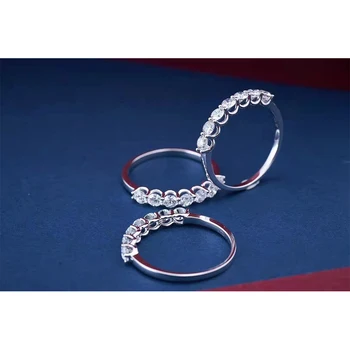 Кольцо с бриллиантом Для женщин, обручальные кольца из золота 18 Карат, Натуральный белый бриллиант 0,56 Карата, Круглый Милый Романтический подарок на Помолвку