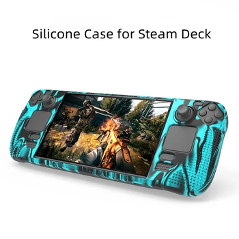 Для игровой консоли Steam Deck Силиконовый мягкий клеевой защитный чехол для паровой деки с защитой от нескользящих частиц