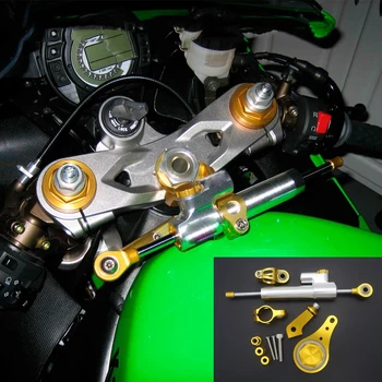 Стабилизатор рулевой заслонки мотоцикла Artudatech с кронштейном для поддержки Kawasaki ZX6R 636 2005 2006 Аксессуары