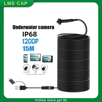 Подводная Рыболовная Камера 30m IP68 8MM 720P Визуальный Рыбацкий Эндоскоп 8 LED Рыболокатор Охотничий Инструмент для Android Смартфона Планшета