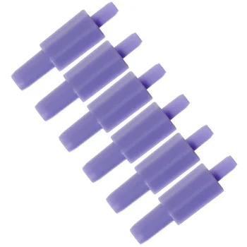 6 шт. Соединитель для насосных трубок Адаптер для насоса Запасная часть Электрического насоса Фиолетовый