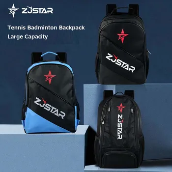 Новый Мужской Теннисный рюкзак Из прочного водонепроницаемого полиэстера ZJSTAR, сумка для бадминтона, Теннисная сумка для бадминтона, 1 упаковка, сумки на плечо для теннисной ракетки, Падель для сквоша