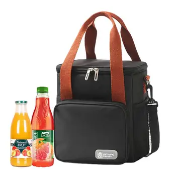 Изолированная сумка для ланча, Изолированная сумка-холодильник для ланча, Портативная Водонепроницаемая сумка для еды Большой емкости, Изолированная сумка-холодильник для ланча