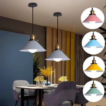 Подвесной светильник Подвесные лампы для потолка Домашняя Кухня Ресторан Бар Столовая Основание E27 Промышленное металлическое приспособление для домашнего декора