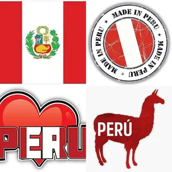 Креативная светоотражающая наклейка Marca Символ Флага Перу, Наклейки на бампер, не выцветающие автомобильные наклейки, Стайлинг автомобиля, Декор окна кузова