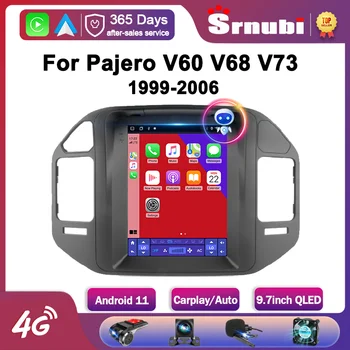 Srnubi 9,7 дюймов Android 11 Автомобильный Радиоприемник для Mitsubishi Pajero V60 V68 V73 1999-2006 Мультимедиа Видео 2Din 4G WIFI Carplay Головное устройство