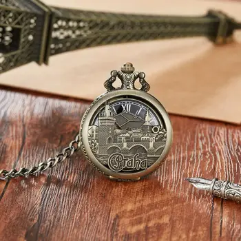 Продаются бронзовые механические карманные часы с подвеской-цепочкой, Винтажные карманные часы с подвеской, подарки для мужчин и Женщин reloj de bolsillo