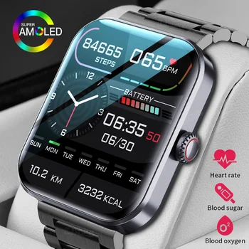 Новые смарт-часы LIGE Для Мужчин Bluetooth Вызов Температура тела Спортивные Часы Фитнес-браслет 1,9 