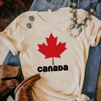 Канадская футболка, женские дизайнерские футболки с японской мангой, японская одежда для девочек