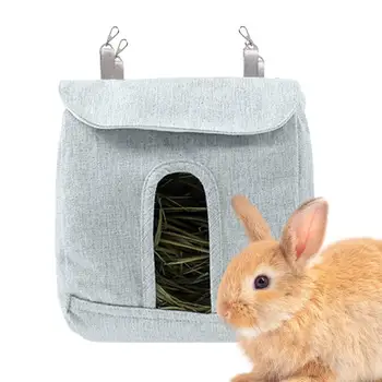 Кормушка для сена, легкая сумка для сена для кроликов, S/M/ L, Мелких животных, Кормушка для хранения сена С крючками, Регулируемая Сумка для сена для кроликов