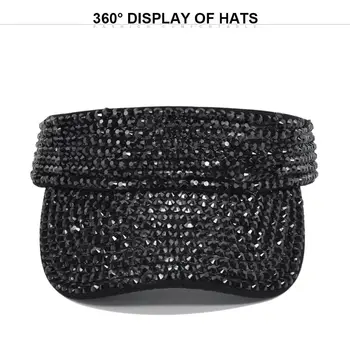 Повседневные Простые Роскошные Солнцезащитные шляпы с бриллиантовым Верхом, Женская кепка, Шляпы Со стразами, Бейсболки, Шляпы в корейском стиле