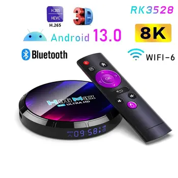 H96 Max 2023 Новая четырехъядерная телеприставка Bluetooth Smart TV Box WIFI 6 Android 13 RK3528