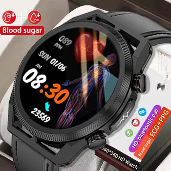 2023 Новые умные часы для здоровья ECG + PPG неинвазивный мониторинг уровня глюкозы в крови, мочевой кислоты, липидов, вызов Bluetooth, водонепроницаемые часы для здоровья